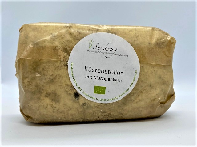 AB OKTOBER WIEDER DA!  Bio-Küstenstollen mit Marzipankern - 500g-