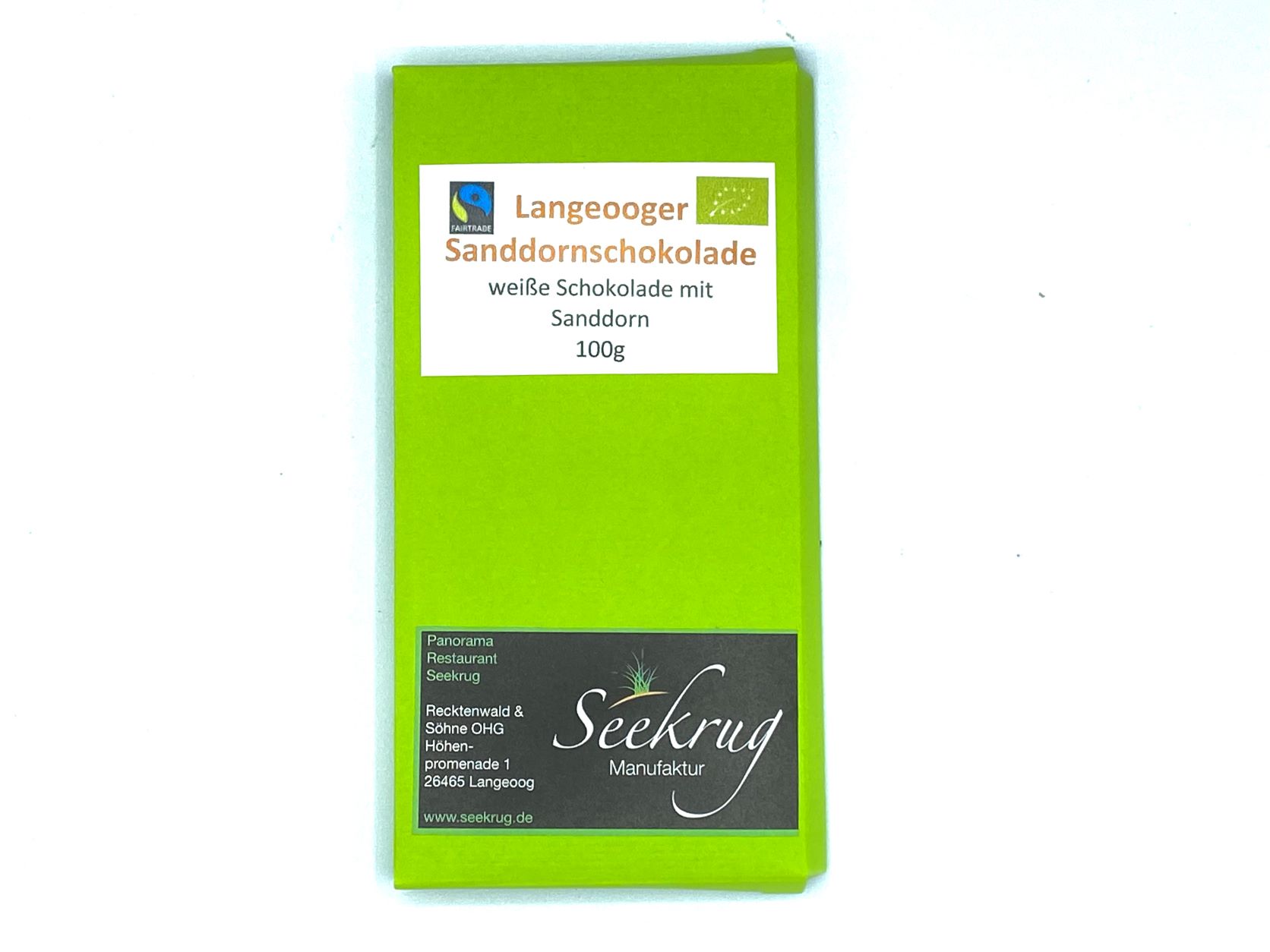 Weiße Sanddornschokolade - 100g