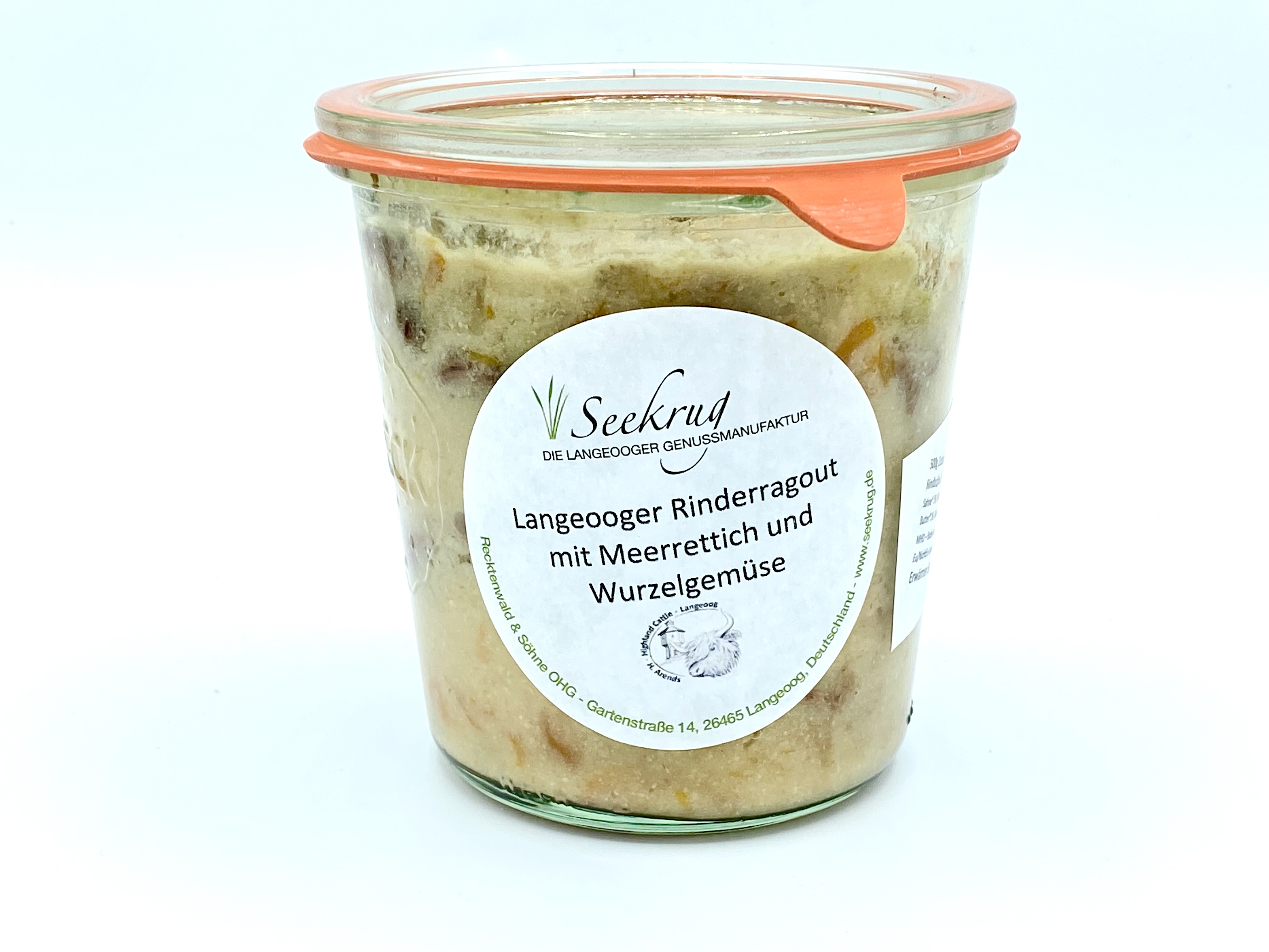 Langeooger Rinderragout mit Meerrettich und Wurzelgemüse - 500g  